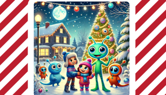 Aliens Under the Mistletoe by Easyreadstories.com