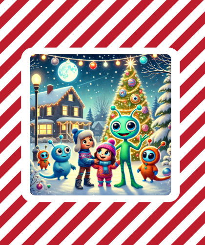 Aliens Under the Mistletoe by Easyreadstories.com