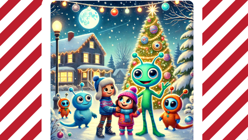 Aliens Under the Mistletoe by Easyreadstories.com