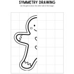 Christmas Symmetry Drawing Activity for Kids