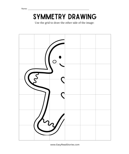 Christmas Symmetry Drawing Activity for Kids